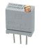 Potenciómetro para PCB TT Electronics/BI serie 67, 2kΩ máximo, ±10%, ±100ppm/°C, 0.5W, vueltas: 20, Montaje en orificio