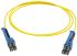 Huber+Suhner LC to LC Duplex Single Mode G657A2 Fibre Optic Cable, 2.1mm, Yellow, 1m
