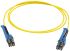 Huber+Suhner LC to LC Duplex Single Mode G657A2 Fibre Optic Cable, 2.1mm, Yellow, 4m