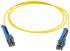 Huber+Suhner LC to LC Duplex Single Mode G657A2 Fibre Optic Cable, 2.1mm, Yellow, 15m