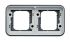 Hager WNA Einbaubox Rahmen, 2-fach, Polypropylen, 23mm, 83mm, 154mm, Grau