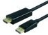 Roline Male DisplayPort to Male HDMI, PVC  Cable, 4K, 1m