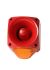 Sygnalizator akustyczny z lampą sygnalizacyjną 10 → 60 V DC Pomarańczowy DC IP66 Montaż boczny 116dB