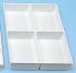 Licefa 4 Cell White PS Compartment Box x 116mm x 160mm