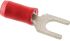 TE Connectivity, 130517 Insulated Crimp Spade Connector, 0.26mm² to 1.65mm², 22AWG to 16AWG, M4 (#8) Stud Size Nylon,
