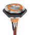 APEM Illuminated Vandal Proof Push Button Switch, Momentary, Panel Mount, 30.2mm Cutout, SPST, Amber LED, 30V dc, IP67