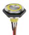 APEM Illuminated Vandal Proof Push Button Switch, Momentary, Panel Mount, 30.2mm Cutout, SPST, Yellow LED, 30V dc, IP67