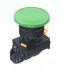 Unidad completa de botón pulsador Idec YW, color de botón Verde, SPST, Montaje en Panel, IP65, iluminado