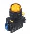 Idec, YW Illuminated Amber Extended Push Button Complete Unit, NO, 22mm Maintained Screw