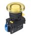 Idec, YW Illuminated Yellow Mushroom Push Button Complete Unit, NO, 22mm Maintained Screw