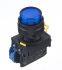 Idec, YW Illuminated Blue Extended Push Button Complete Unit, NO, 22mm Momentary Screw