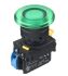Idec, YW Illuminated Green Mushroom Push Button Complete Unit, NO, 22mm Momentary Screw