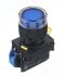 Idec, YW Illuminated Blue Push Button Complete Unit, NO, 22mm Momentary Screw