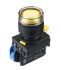 Idec, YW Illuminated Yellow Push Button Complete Unit, NO, 22mm Momentary Screw