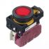 Idec, CW Illuminated Red Flush Push Button, NC, 22mm Momentary Screw