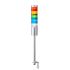 Patlite LR6 LED Signalturm 5-stufig mehrfarbig LED Rot/Gelb/Grün/Blau/Transparent + Dauer 584mm Multifunktion