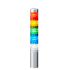 Patlite LR4 Series Coloured Signal Tower, 5 Lights, 24 V dc, Direct Mount