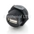 Amphenol Industrial Straight, Panel Mount Type A IP68 USB Connector