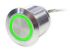 RS PRO Capacitive Switch Momentary,Illuminated, Green, IP68 Carbon Steel