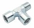 RS PRO Brass Pipe Fitting, Tee Threaded Equal Tee 1/8in to Female 1/8in