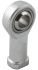 RS PRO M8 x 1.25 Female Steel Rod End, 8mm Bore, 48mm Long, Metric Thread Standard, Female Connection Gender