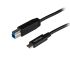 Cable USB 3.1 Startech, con A. USB C Macho, con B. Micro USB B Macho, long. 1m, color Negro
