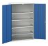 Bott 2 Door Steel  Lockable Floor Standing Cupboard, 2000 x 1300 x 550mm