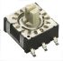 4 Way Through Hole DIP Switch, Knurled Slotted Shaft Actuator