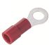RS PRO Insulated Ring Terminal, 5.3mm Stud Size, 0.5mm² to 1.5mm² Wire Size, Red