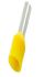 RS PRO Insulated Crimp Bootlace Ferrule, 6mm Pin Length, 1.1mm Pin Diameter, 0.25mm² Wire Size, Yellow