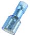 RS PRO Blue Insulated Female Spade Connector, Double Crimp, 0.8 x 6.35mm Tab Size, 1.5mm² to 2.5mm²