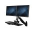 StarTech.com Wall Mounted Sit-Stand Desk, Max 24in Monitor, 2 Supported Display(s) With Extension Arm