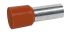 Legrand, Starfix Insulated Crimp Bootlace Ferrule, 12mm Pin Length, 4.9mm Pin Diameter, 10mm² Wire Size, Brown