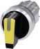 Siemens 3档带灯转换开关头, 黑色短柄, Φ22mm开孔, IP66, IP67, IP69K, SIRIUS ACT 3SU10系列