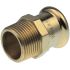 Copper Pipe Fitting, Threaded Straight Coupler for 15 mm x 0.5in pipe