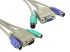 RS PRO Male PS/2 x 2; VGA to Female PS/2 x 2; SVGA KVM Cable