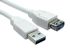 RS PRO USB 3.0 Cable, Male USB A to Female USB A USB Extension Cable, 1.8m