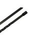 RS PRO Cable Tie, 100mm x 4.6 mm, Black 316 Stainless Steel