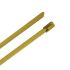 RS PRO Cable Tie, Ball Lock, 360mm x 4.6 mm, Yellow 316 Stainless Steel