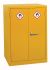 RS PRO Yellow Steel Lockable 2 Door Hazardous Substance Cabinet, 900mm x 600mm x 500mm