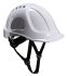 RS PRO White Safety Helmet Adjustable, Ventilated