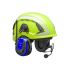 3M WS Alert XPI Wireless Electronic Ear Defenders with Helmet Attachment, 30dB, Blue, Noise Cancelling Microphone