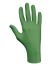 Showa 6110PF Green Powder-Free Nitrile Disposable Gloves, Size 9, Large, 100 per Pack