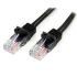 Startech Cat5e Ethernet Cable, RJ45 to RJ45, U/UTP Shield, Black PVC Sheath, 1m