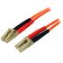 StarTech.com LC to LC Duplex Multi Mode OM2 Fibre Optic Cable, 50/125μm, Orange, 1m