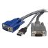 Kabel KVM, A: VGA, B: USB A; VGA 1.8m, Černá