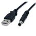 Cable USB 2.0 Startech, con A. USB A Macho, con B. Alimentación DC de 2,1 mm Macho, long. 0.9m