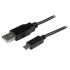 Cable USB 2.0 StarTech.com, con A. USB A Macho, con B. Micro USB B Macho, long. 2m, color Negro