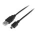 Cable USB 2.0 Startech, con A. USB A Macho, con B. Mini USB B Macho, long. 2m, color Negro