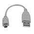 StarTech.com USB-Kabel, USBA / Mini-USB B, 15cm USB 2.0 Grau